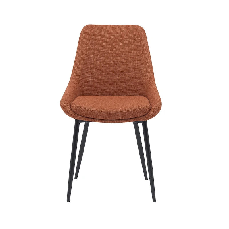 Chaises de salle à manger en tissu Orin de Porthos Home avec pieds en acier, lot de 2