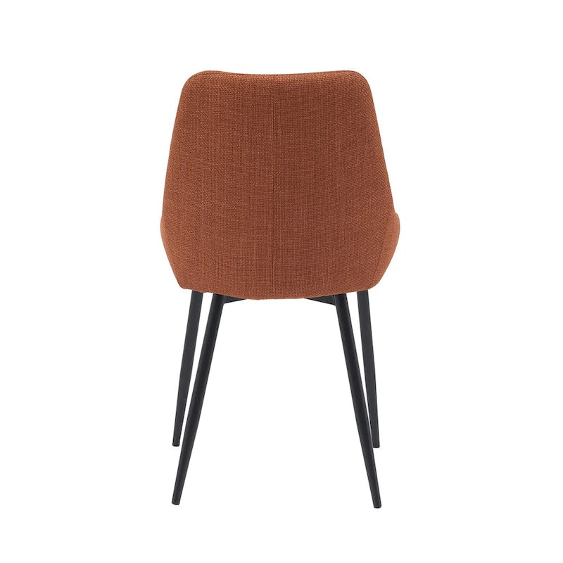 Chaises de salle à manger en tissu Orin de Porthos Home avec pieds en acier, lot de 2