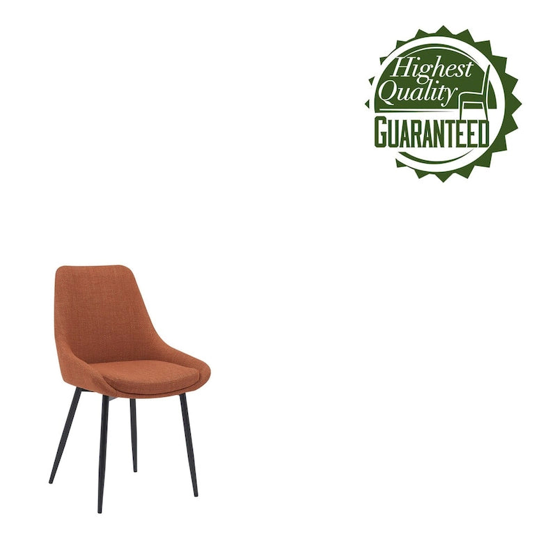 Chaises de salle à manger en tissu Orin de Porthos Home avec pieds en acier, lot de 2