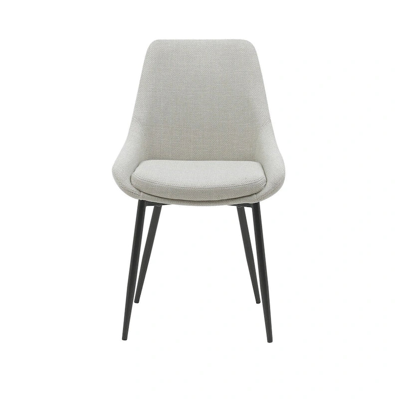 Chaises de salle à manger en tissu Orin de Porthos Home avec pieds en acier, lot de 2