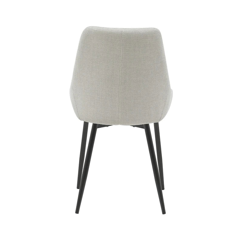 Chaises de salle à manger en tissu Orin de Porthos Home avec pieds en acier, lot de 2