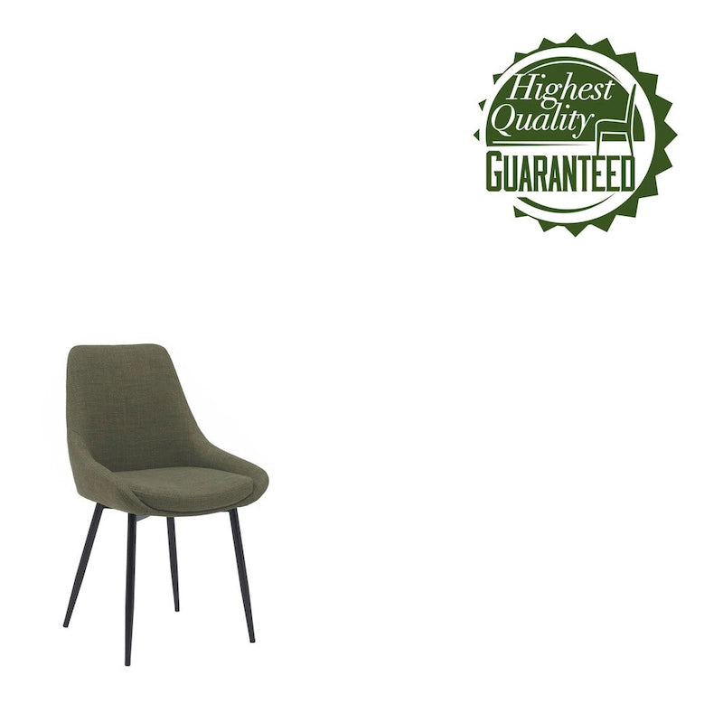 Chaises de salle à manger en tissu Orin de Porthos Home avec pieds en acier, lot de 2