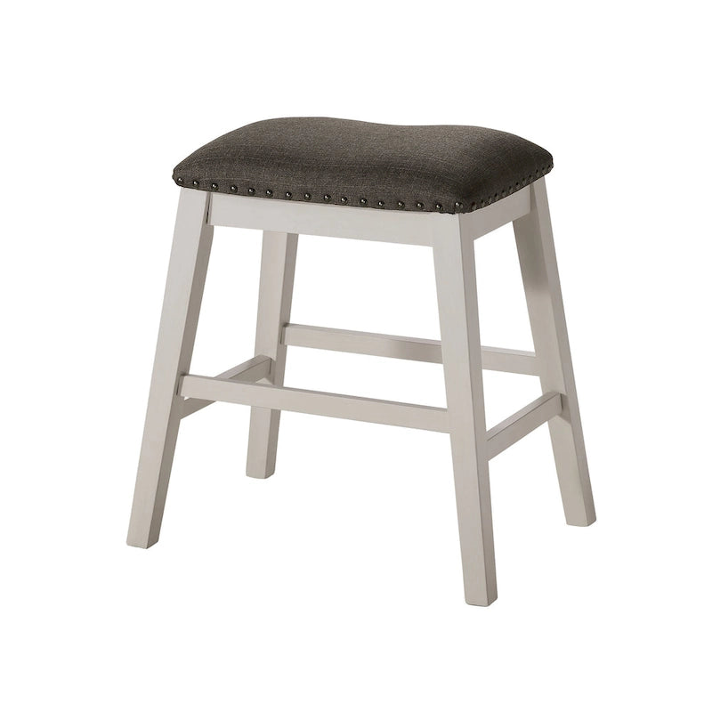 Ensemble de salle à manger 4 pièces Hanto de Furniture of America en bois blanc cassé de style transitionnel avec table de hauteur comptoir et rangement