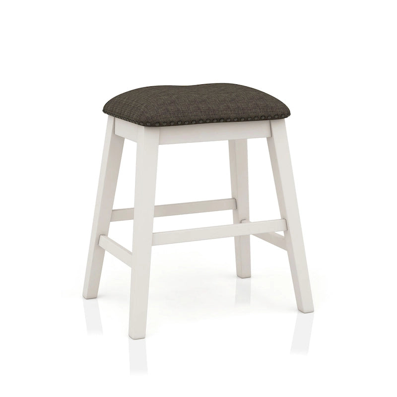 Ensemble de salle à manger 4 pièces Hanto de Furniture of America en bois blanc cassé de style transitionnel avec table de hauteur comptoir et rangement