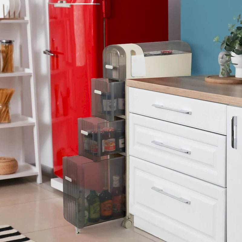 Meuble de rangement pour papier toilette à côté des toilettes pour petite salle de bain