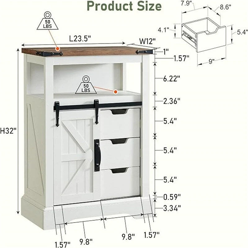 Meuble bas de salle de bain - 12P x 23,5L x 32H