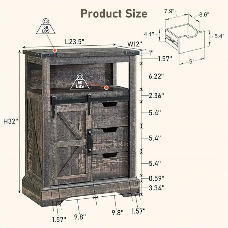 Meuble bas de salle de bain - 12P x 23,5L x 32H