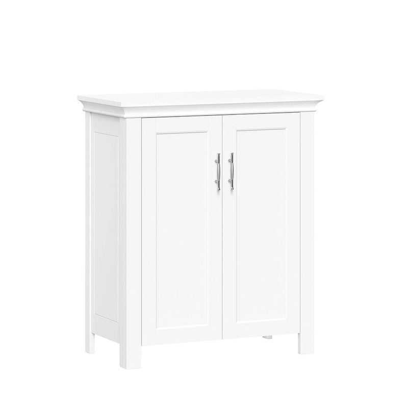 Meuble de rangement à deux portes RiverRidge Somerset pour salle de bain et buanderie avec étagère réglable - Blanc