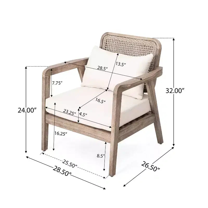Christopher Knight Home Ursa Chaise de club de patio extérieure en bois d'acacia