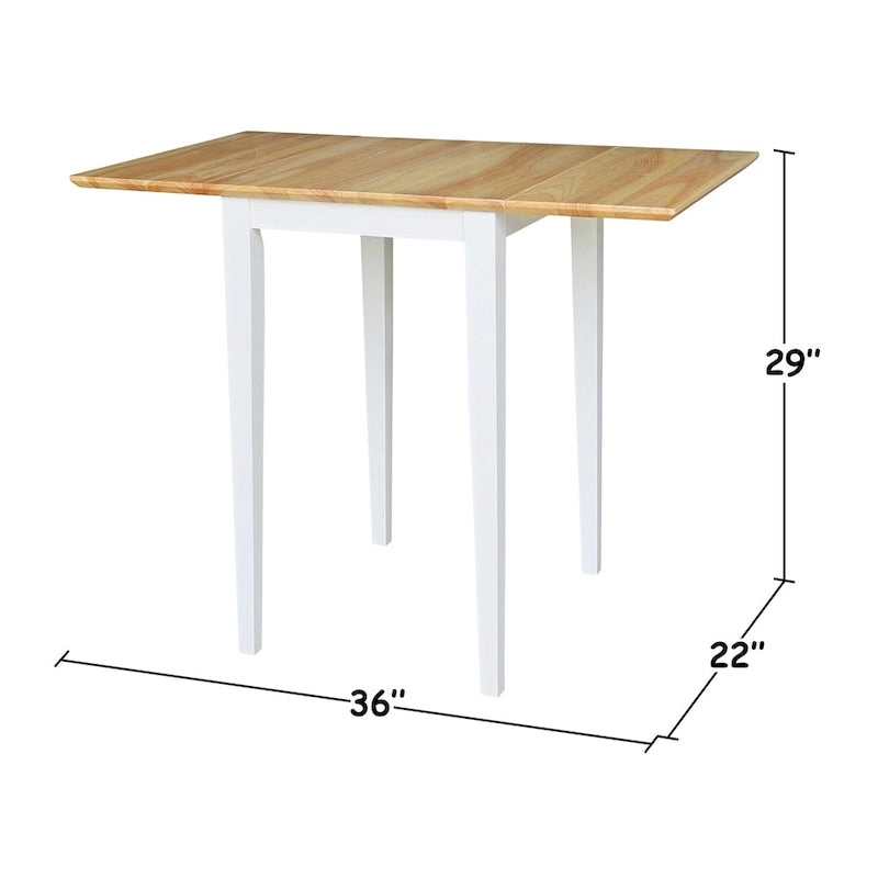 Table de salle à manger style Shaker à abattants International Concepts, petite