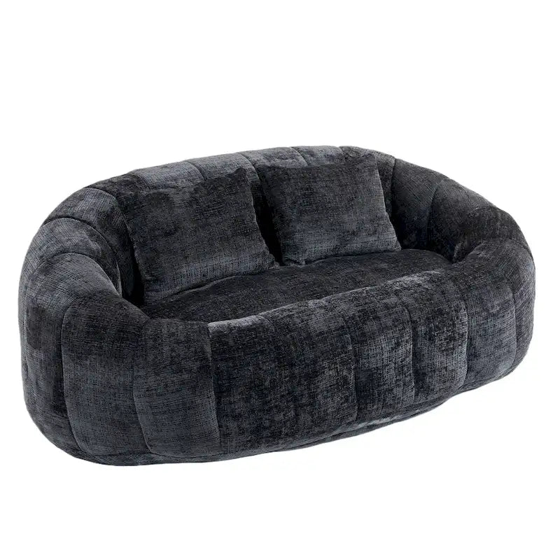 GDFStudio - Canapé paresseux 2 places en chenille Laurel avec mousse haute densité et confort surdimensionné