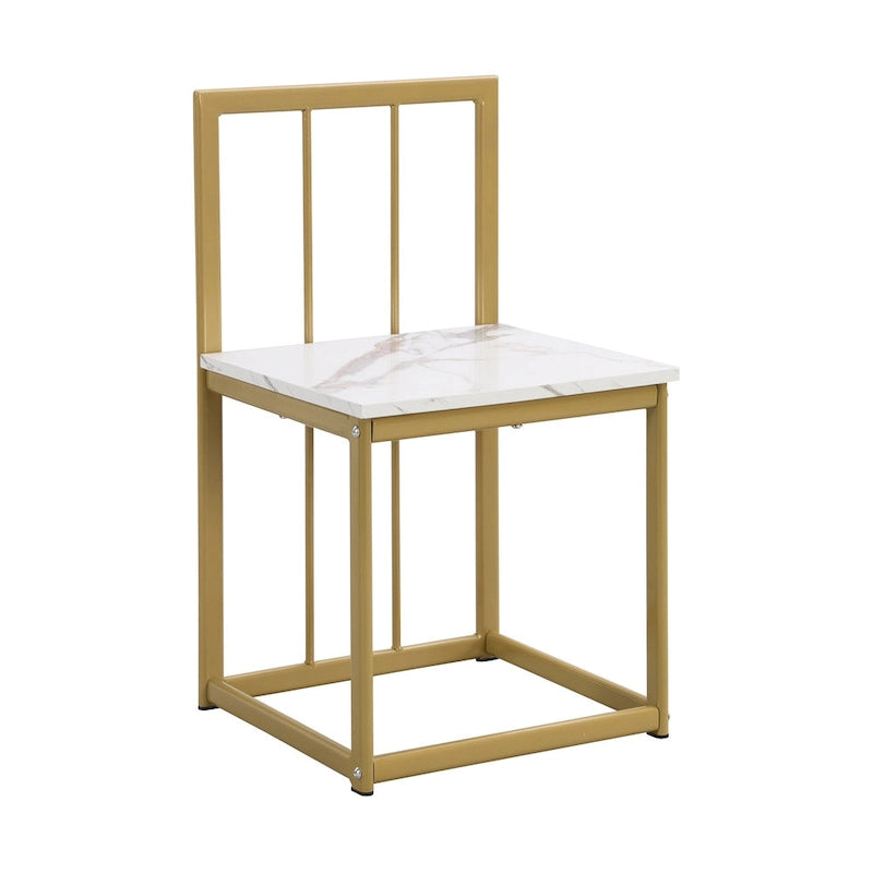 Ensemble de salle à manger en fer 7 pièces avec table et six chaises