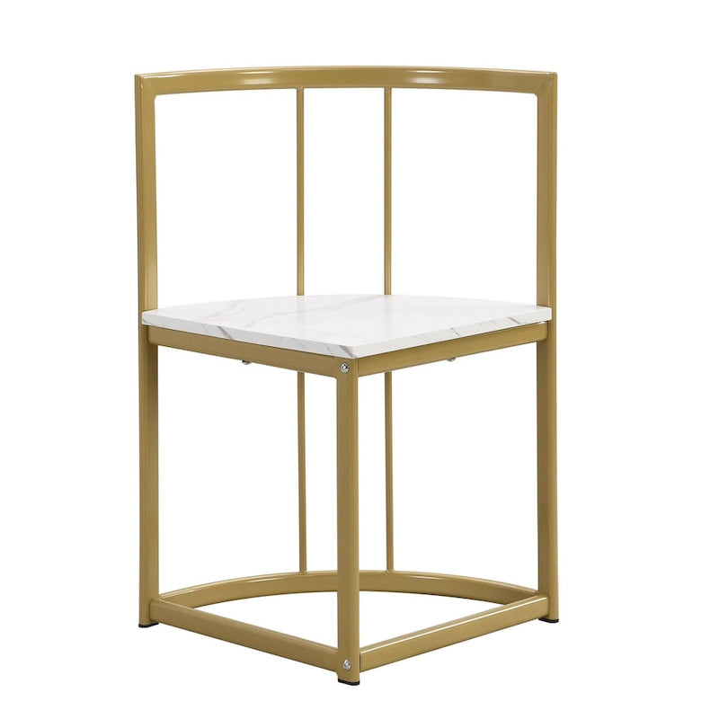 Ensemble de salle à manger en fer 7 pièces avec table et six chaises