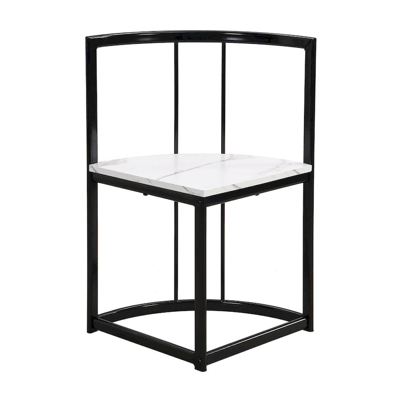 Ensemble de salle à manger en fer 7 pièces avec table et six chaises