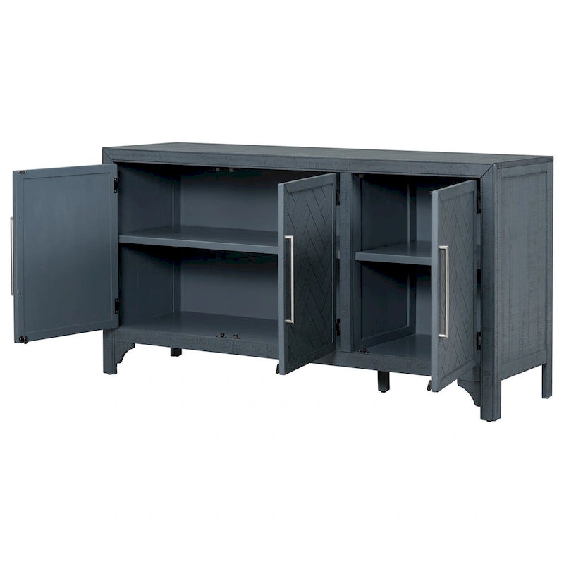 Buffet en bois avec étagères réglables
