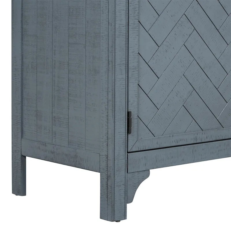 Buffet en bois avec étagères réglables