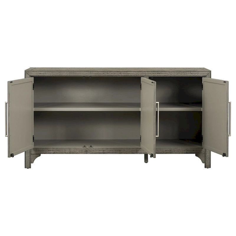Buffet en bois avec étagères réglables