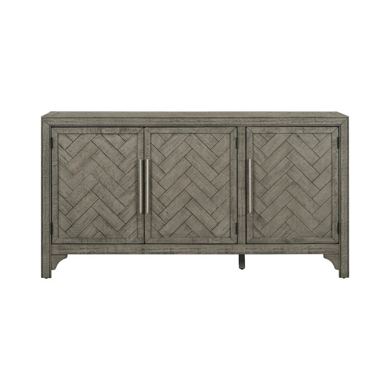 Buffet en bois avec étagères réglables