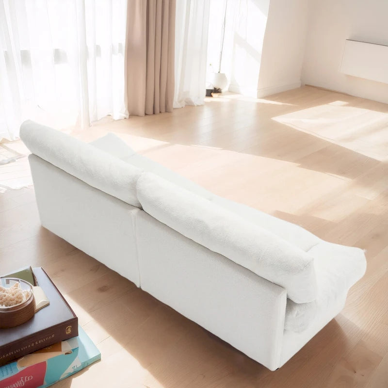 Canapé sectionnel style nuage 96 po, en velours moderne
