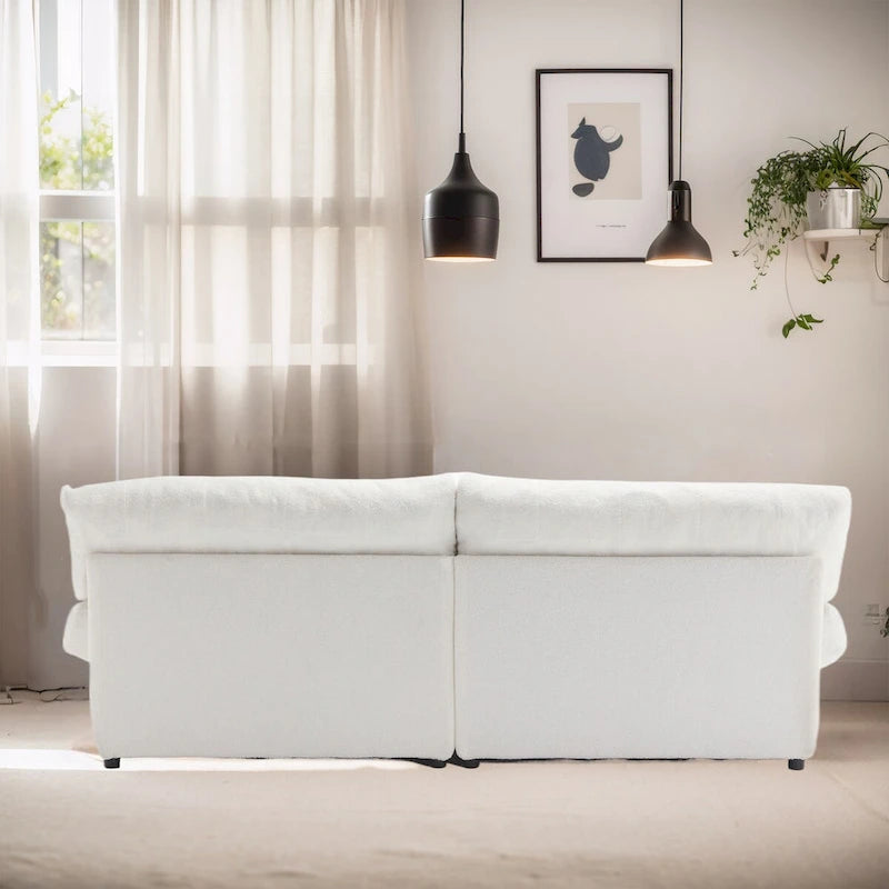 Canapé sectionnel style nuage 96 po, en velours moderne