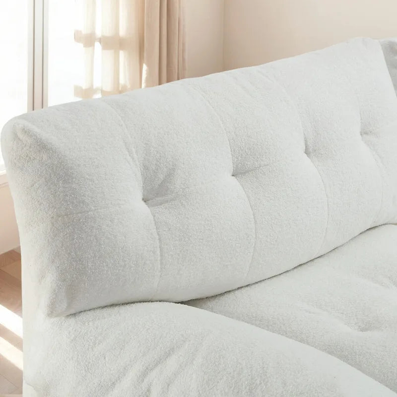 Canapé sectionnel style nuage 96 po, en velours moderne