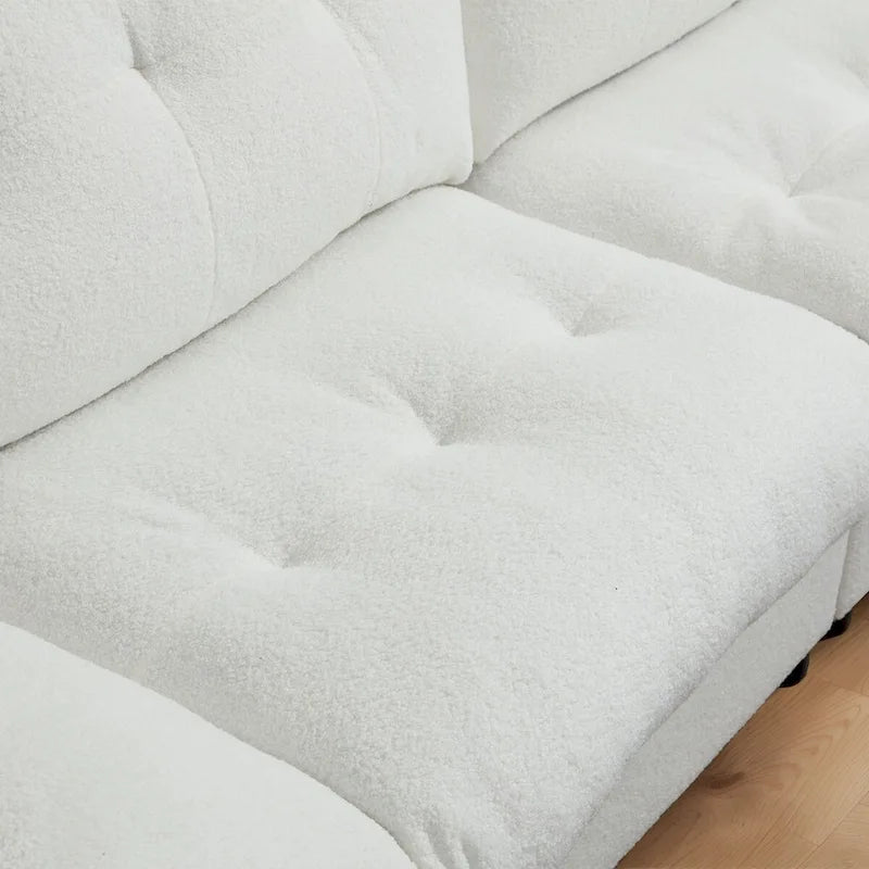 Canapé sectionnel style nuage 96 po, en velours moderne