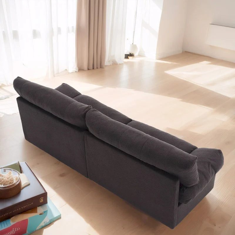 Canapé sectionnel style nuage 96 po, en velours moderne