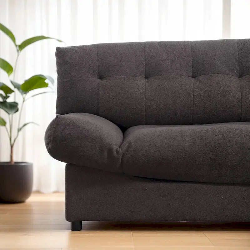 Canapé sectionnel style nuage 96 po, en velours moderne