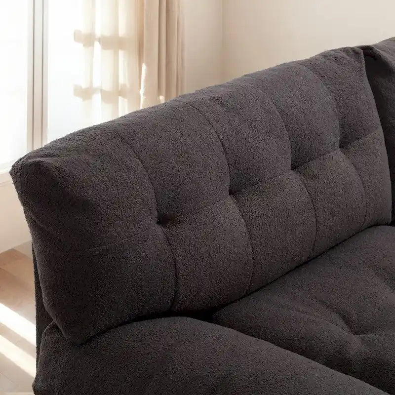 Canapé sectionnel style nuage 96 po, en velours moderne