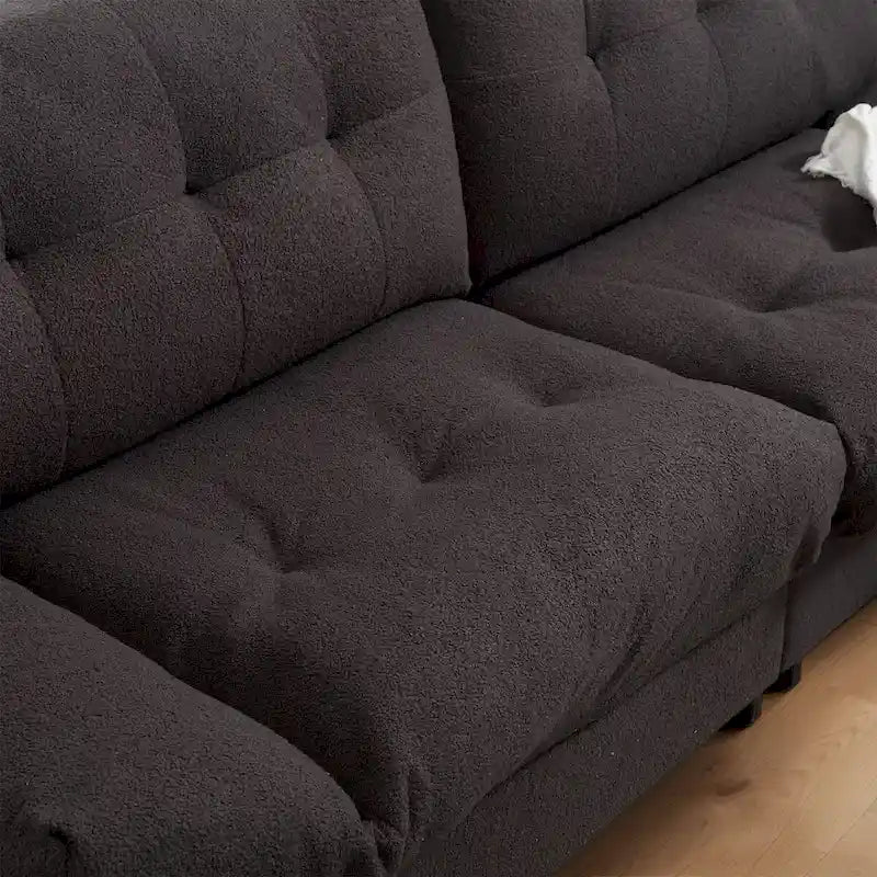 Canapé sectionnel style nuage 96 po, en velours moderne