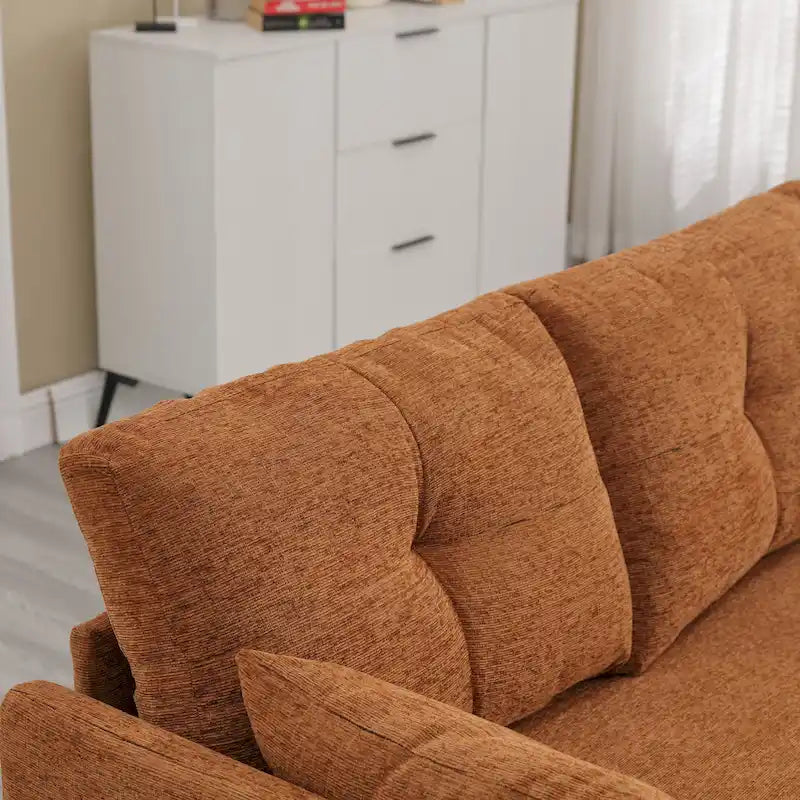 Le canapé en U peut être transformé en fauteuil inclinable avec fonction de rangement