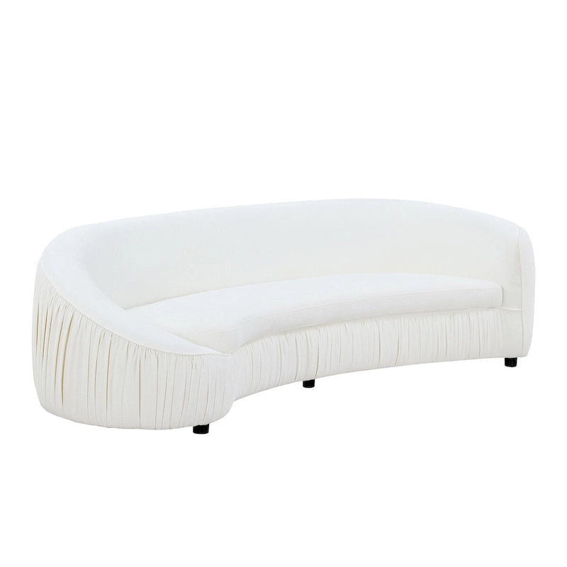Canapé moderne incurvé 4 places en tissu