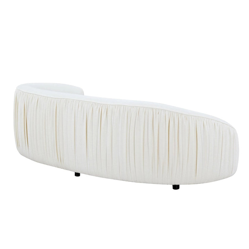 Canapé moderne incurvé 4 places en tissu