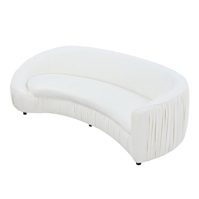 Canapé moderne incurvé 4 places en tissu