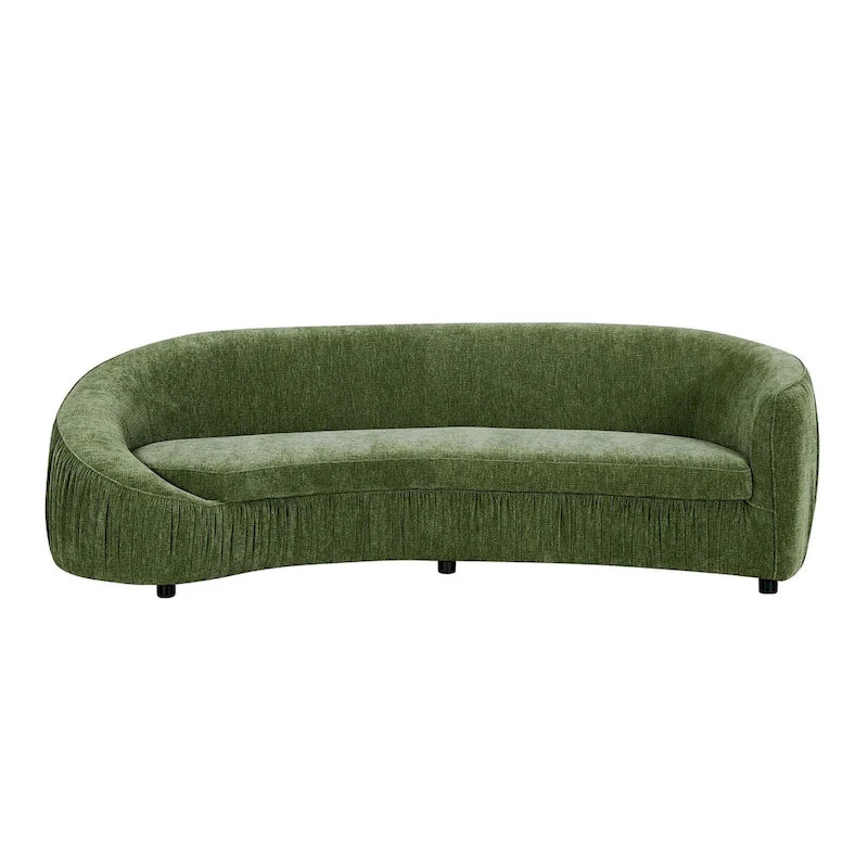 Canapé moderne incurvé 4 places en tissu