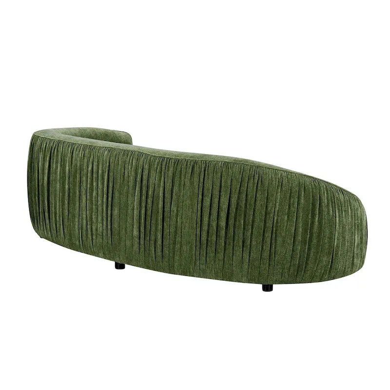 Canapé moderne incurvé 4 places en tissu