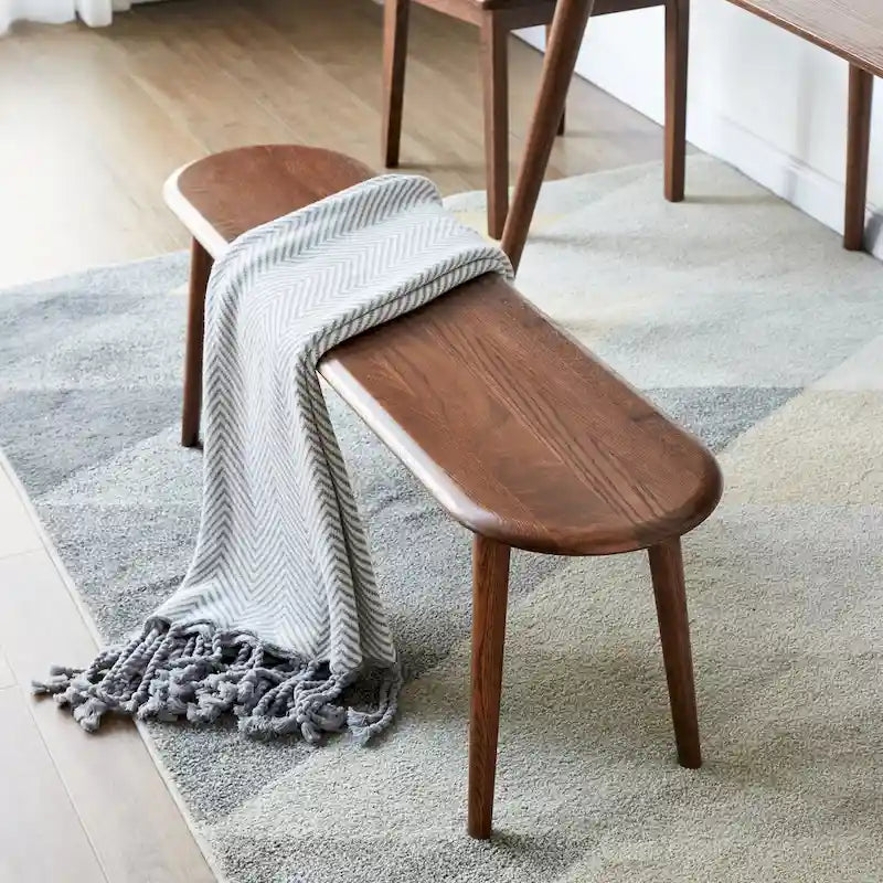 Banc de salle à manger en bois de chêne naturel Banc pour salon