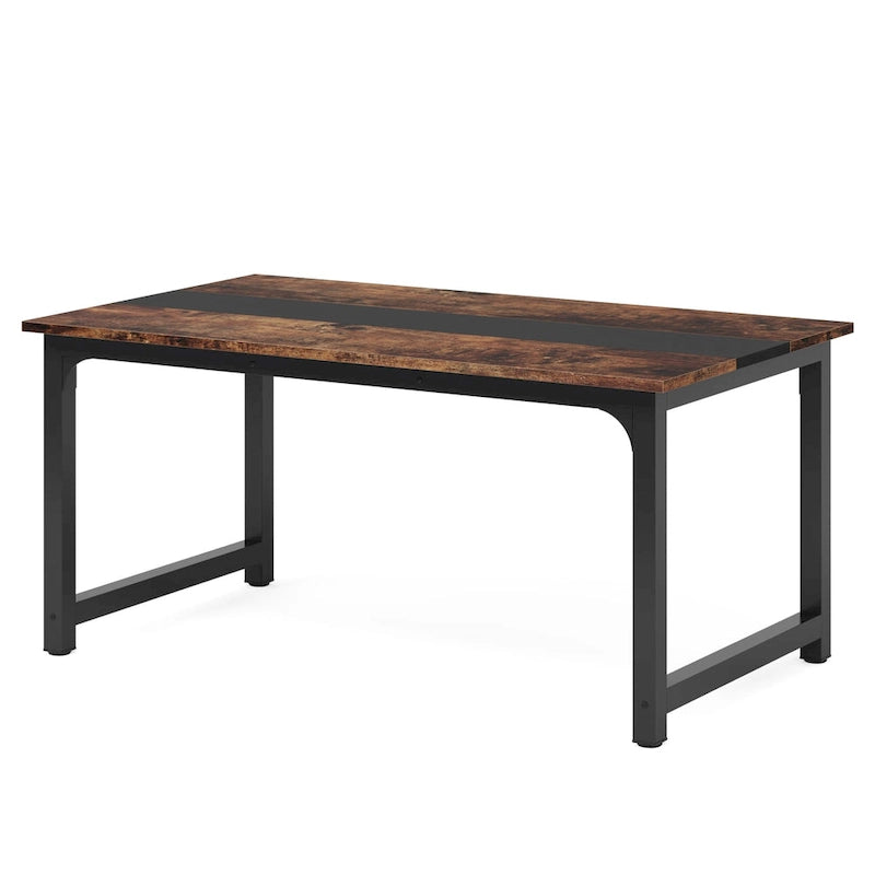 Table à manger industrielle 160 cm, table de cuisine moderne - 160 L x 80 l x 74 H