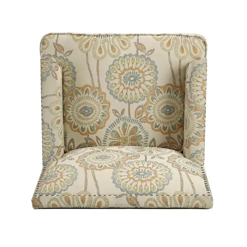 Fauteuils d'appoint rembourrés en tissu avec pieds en bois
