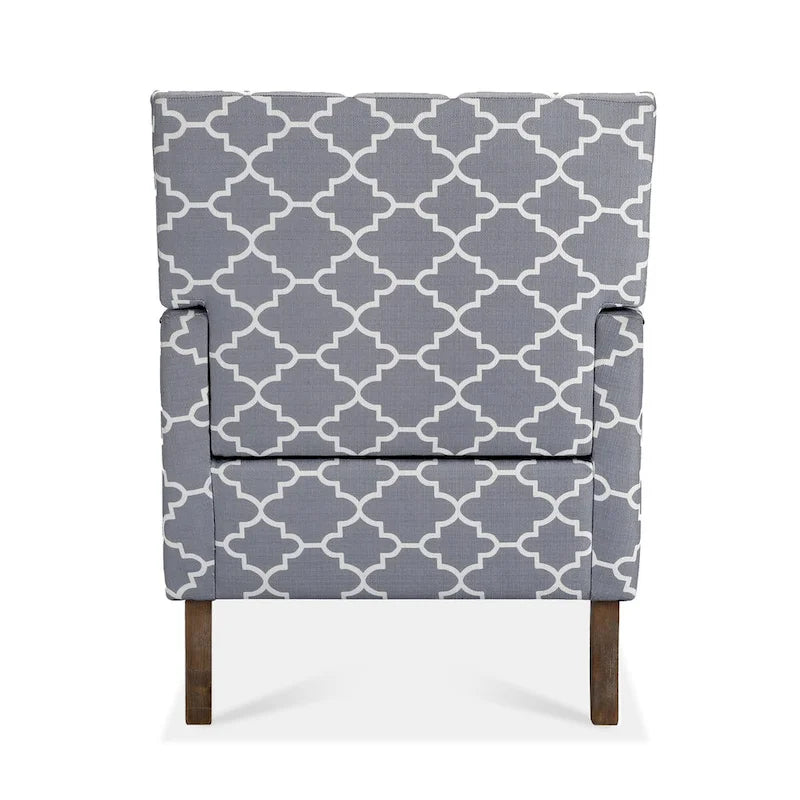 Fauteuils d'appoint rembourrés en tissu avec pieds en bois