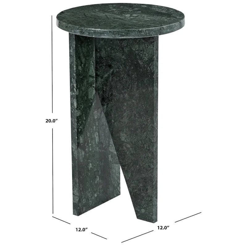 SAFAVIEH Couture Devlin Table d'appoint en marbre - 12Wx12Dx20H