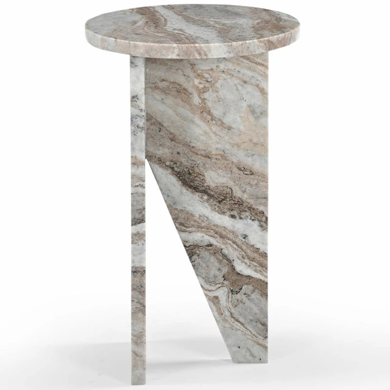 SAFAVIEH Couture Devlin Table d'appoint en marbre - 12Wx12Dx20H