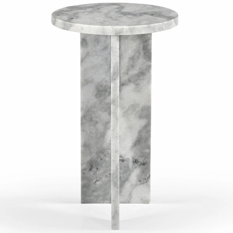 SAFAVIEH Couture Devlin Table d'appoint en marbre - 12Wx12Dx20H