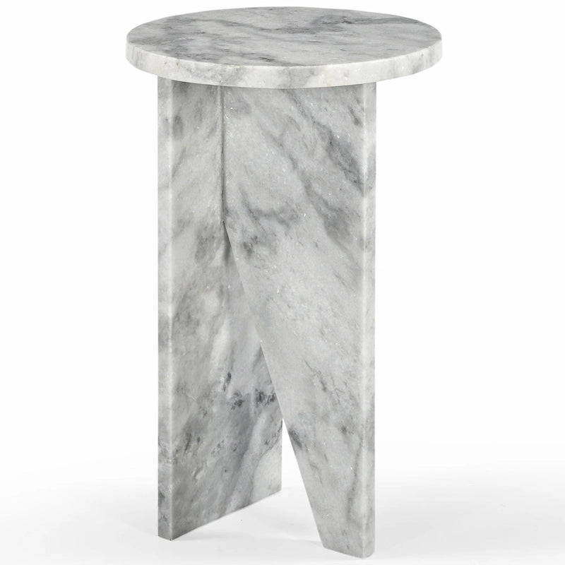 SAFAVIEH Couture Devlin Table d'appoint en marbre - 12Wx12Dx20H