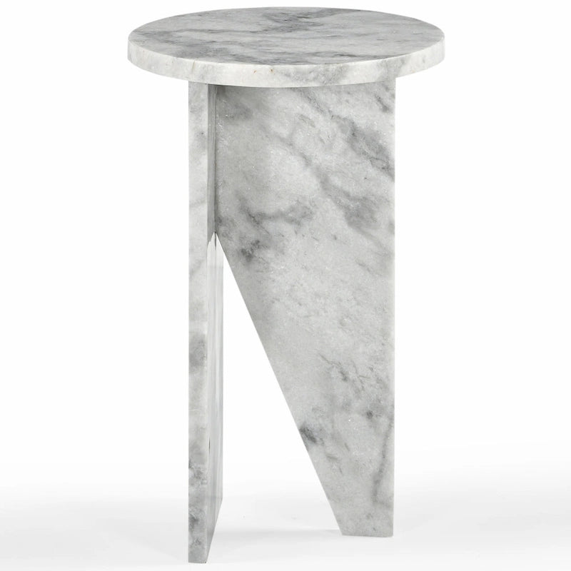 SAFAVIEH Couture Devlin Table d'appoint en marbre - 12Wx12Dx20H