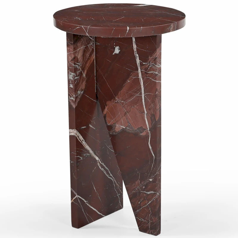 SAFAVIEH Couture Devlin Table d'appoint en marbre - 12Wx12Dx20H