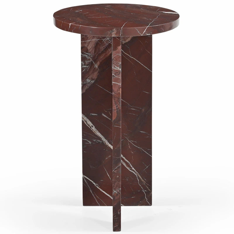 SAFAVIEH Couture Devlin Table d'appoint en marbre - 12Wx12Dx20H