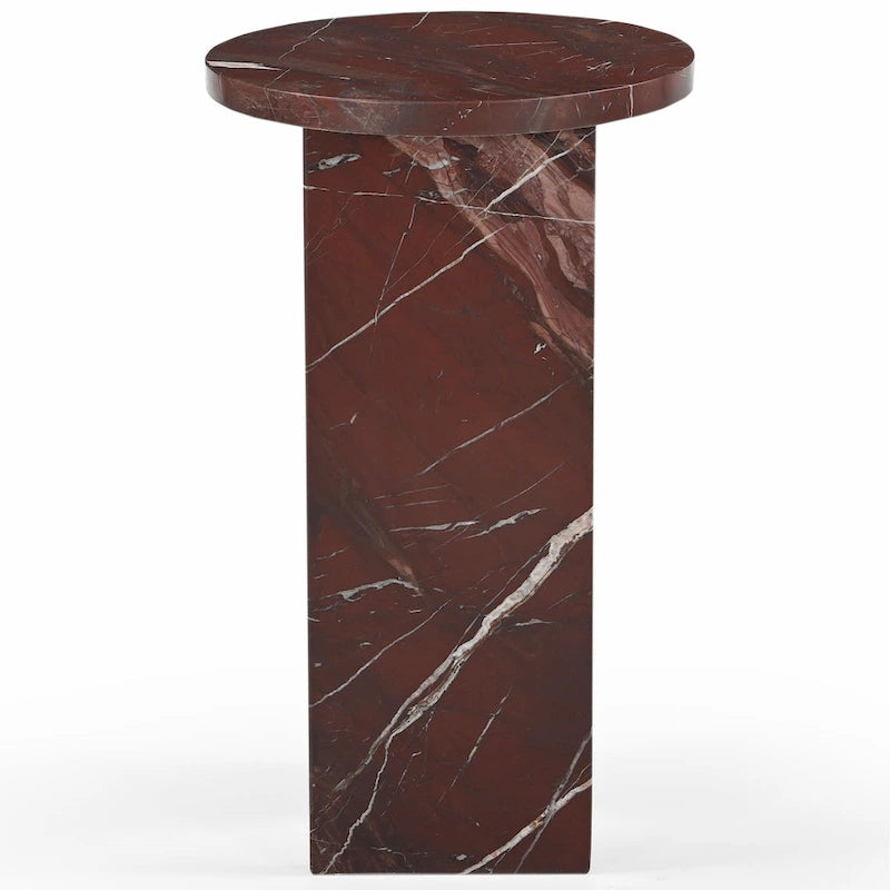 SAFAVIEH Couture Devlin Table d'appoint en marbre - 12Wx12Dx20H