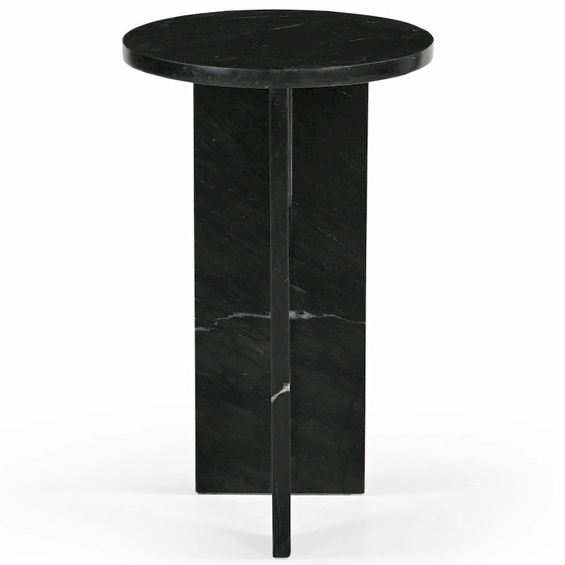 SAFAVIEH Couture Devlin Table d'appoint en marbre - 12Wx12Dx20H