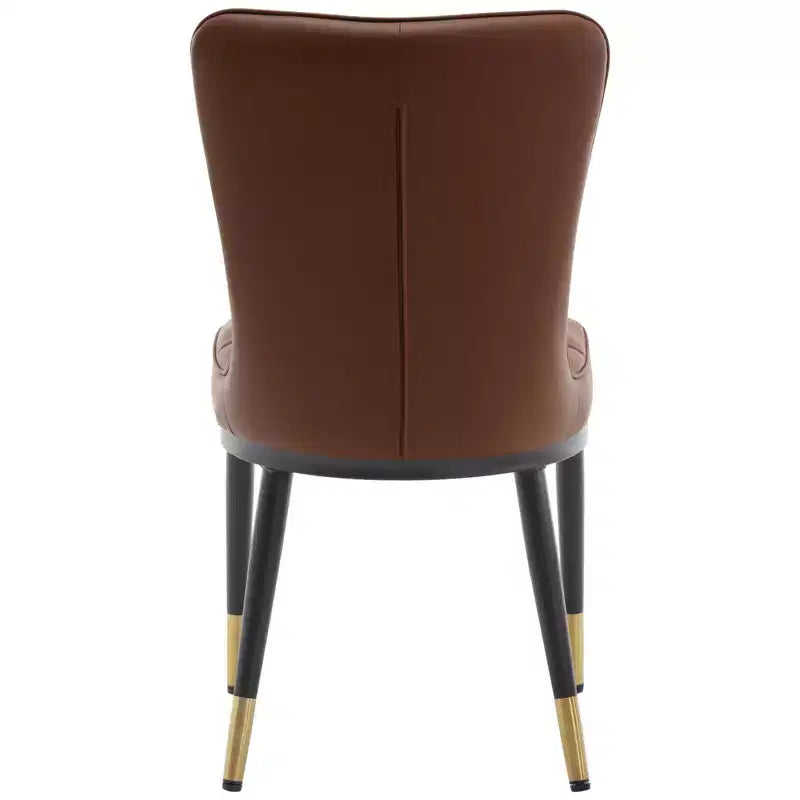 Bekrvio Lot de 6 chaises de salle à manger, modernes, rembourrées, en similicuir, avec haut dossier, pieds en métal, chaises de cuisine sans accoudoirs pour salon et salle à manger
